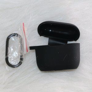Airspo Airpod 3 Case Cover with Carabiner - Silicone, All Black, NWT